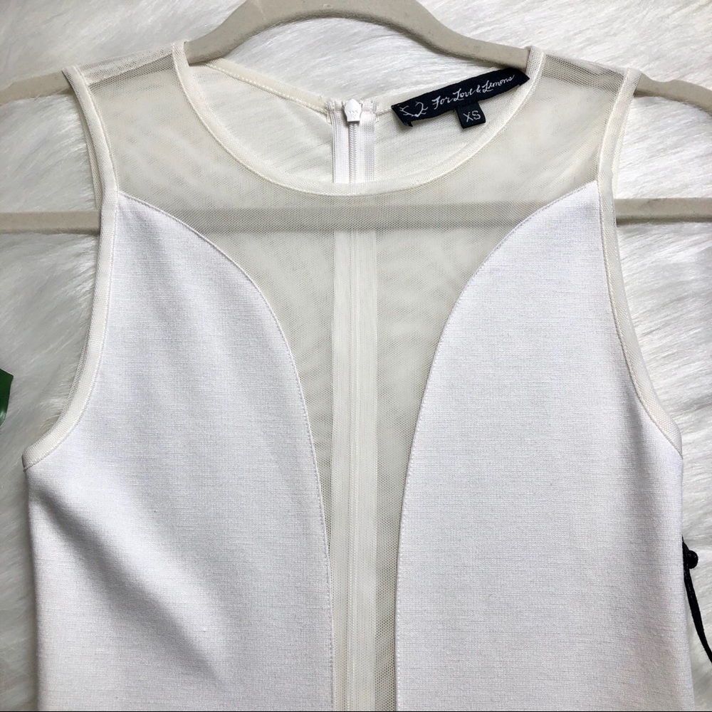 For Love And Lemons New Ivory Sheer Skater Dress - Picture 5 of 15